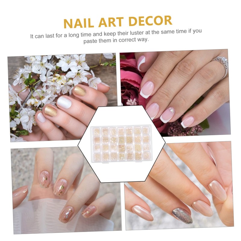 Ipetboom Nail Charm Display Star Rhinestones Gold Gems Manicure Decoration