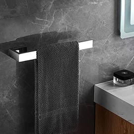 Celbon 14" Bathroom Stainless Steel Towel Rar Wall Mounted Towel Rack Towel Hanger for Bathroom Kitchen Easy Design Silver Chrome Finish
