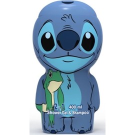 Stitch in 3D 2-in-1 Shower Gel and Shampoo, Caramel and Jasmine Scented Bath Fun for Children