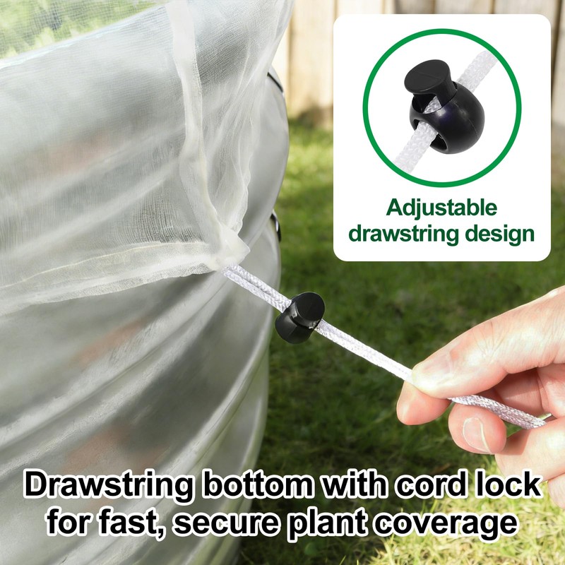 2 Pack Garden Netting for 4x2FT Raised Beds, Ultra-Fine Mesh