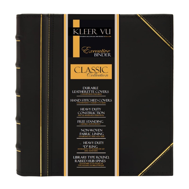 Executive Binder, English Leather, Hand Stitching and Ribbed Spine, Heavy