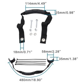 GOOFIT Motorcycle Rear/Front Protective Rescue Pulling Belt Universal Adjustable Pull Motorcycle Rescue Belt Ropes Replacement for EXC EXCF XCF XCFW SXF XCW Off-Road Dirt Bike, Black