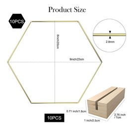 10 Aros Florales de Metal, Coronas de Metal Dorado con Base Centros de Mesa de Aro de Flora para Decoración de Mesa de Fiesta y Boda