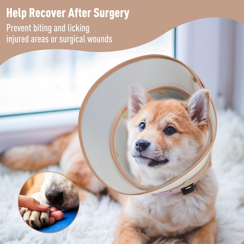 Fuz Bigaza Soft E-Collar for Dogs and Cats, Adjustable Post-Surgery