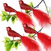 UNOLIGA Christmas Tree Decorations Birds Glass, 4 Pieces Christmas Tree