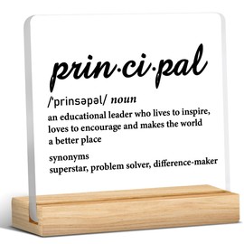 Zauly School Principal Appreciation Gifts for Men Women, Principal Definition Acrylic Desk Sign Decor