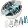 Mixing Bowls for Kitchen, 13 Piece Plastic Nesting Bowls Set
