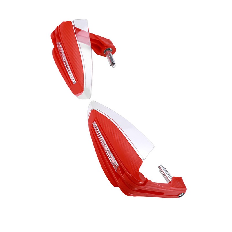 2Pcs Universal Motorcycle Handguard Windproof Handle Protector with DRL and