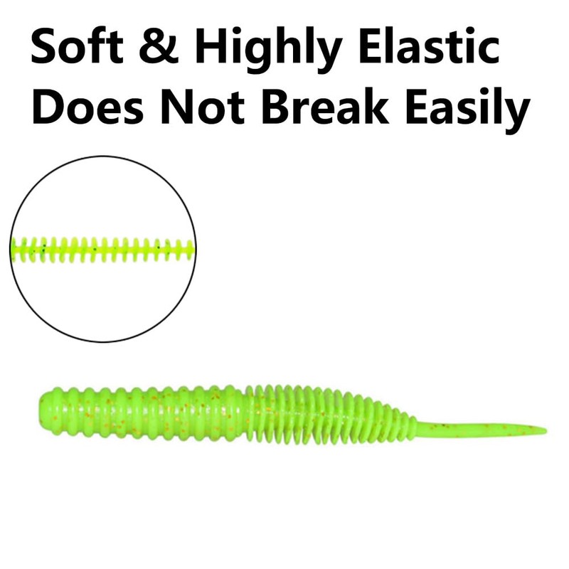 10PCS Artificial Sea Worms 100mm Earthworm Soft Fishing Lures Soft