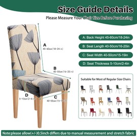 Dioxide Dining Chair Slipcovers, Removable Washable Dining Chair Covers Set of 4, High Back Chair Covers – Universal Fit Chair Slipcovers for Kitchen, Hotel, Office or Wedding Ceremony