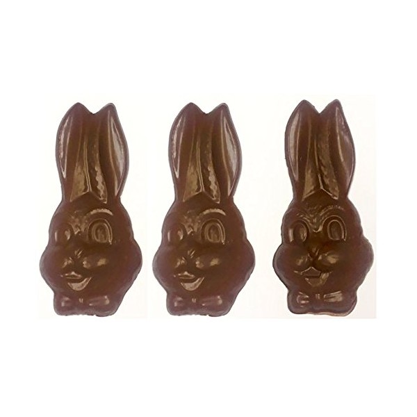 3 pack - Diabeticfriendly® Sugar Free Solid Milk Chocolate Easter Bunnyhead, 2.5 oz.