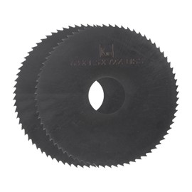 QUARKZMAN Circular Saw Blades 63 mm x 16 mm x 1.5 mm 72 Teeth Nitride Coated High-Speed Steel (HSS) Milling Tools for Aluminium Alloy Metal Plastic Wood Pack of 2
