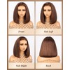 Arabella 5x6 4# Brown Bob Wig Human Hair 210% Density