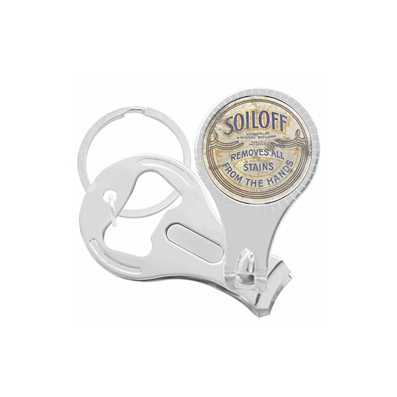 Soiloff Vintage Hand Stain Remover Logo Nail Clippers Plus Bottle