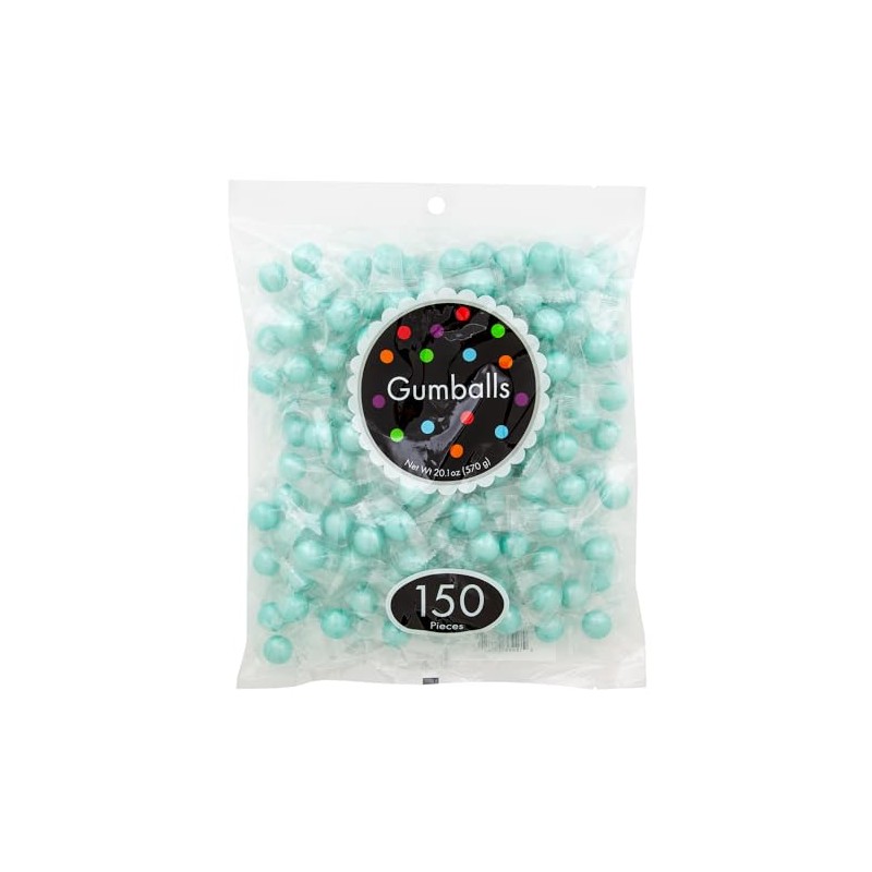 Amusemints Individually Wrapped Gumballs - Shimmer Robin Blue (150 Count)