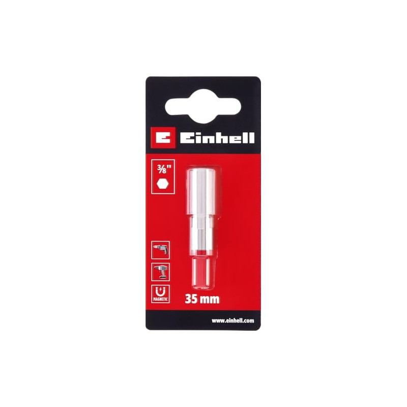 Original Einhell Stainless Steel Magnetic Bit Holder, Extra Short, 35