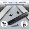Presentation Clicker for Powerpoint Presentations,VRAJJTY Presenter Remote USB C&USB A