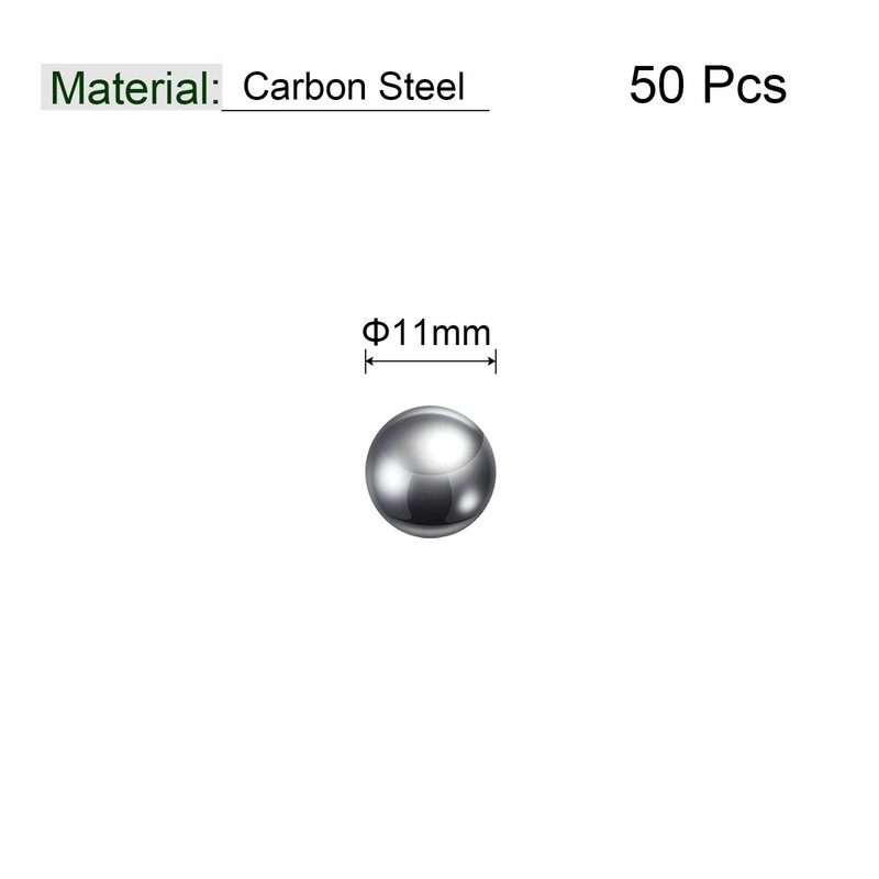 sourcing map Pack of 50 11 mm Carbon Steel Storage