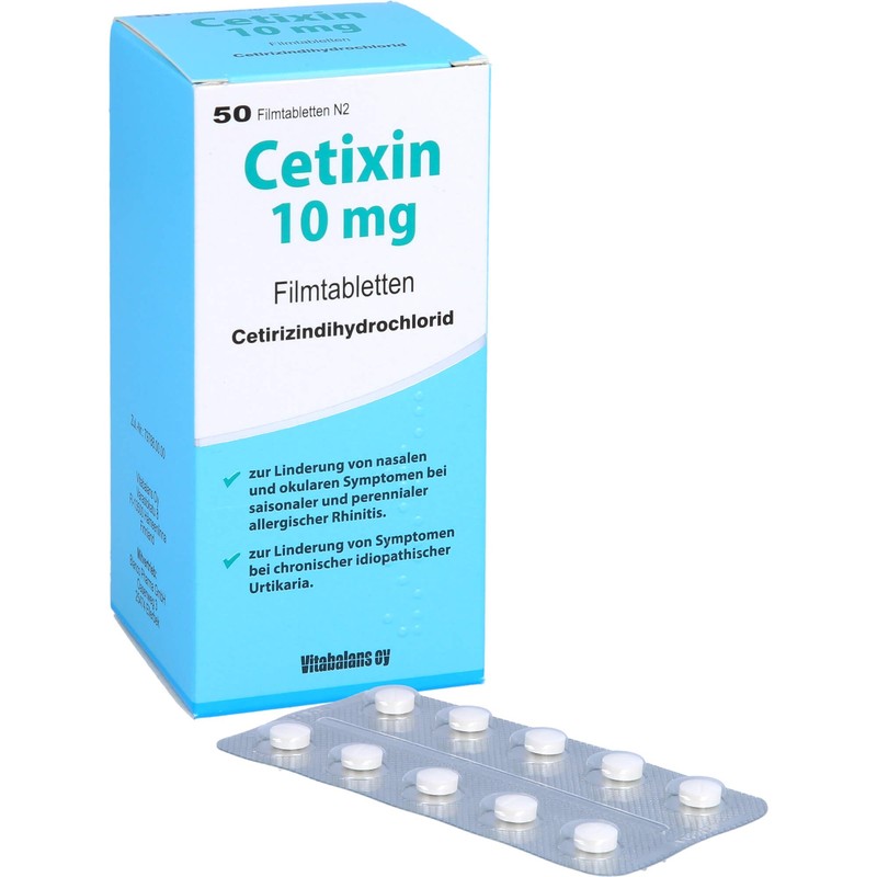 CETIXIN 10 mg film-coated tablets, pack of 50