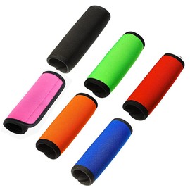 Jindizi 6 PCS Solid Color Luggage Handle Wraps Detachable Handle Identifier for Luggage Suitcase Travel Bag Blue, Red, Black, Green, Orange, Yellow