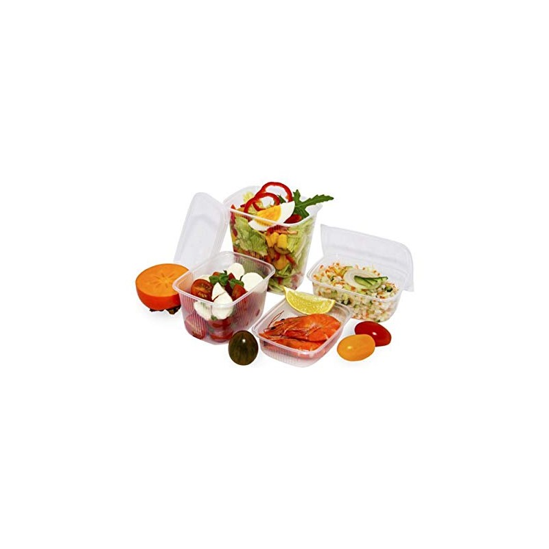 VEPATIM Rectangular Cups Clear 200 ml Polypropylene Pack of 100