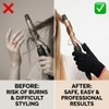 Lotsdonxia Heat Resistant Hair Styling Glove - Protects Hands from