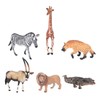 6Pcs Animals Toys Set Simulation Vivid Wild Jungle Zoo Plastic