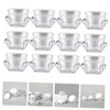 Healvian 12pcs Diamond Shape Portable Cream Jars Cosmetic Dispenser for