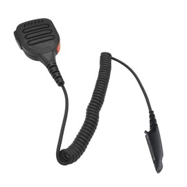 HELETUL IP65 Waterproof Hand Mic Handheld Mic Walkie-Talkie Mic Radio Mic Shoulder Mic Speaker Mic for Motorola ht1250 ht 1250 ht750 Wave PTX gp328 gp338 pr860 (Black)
