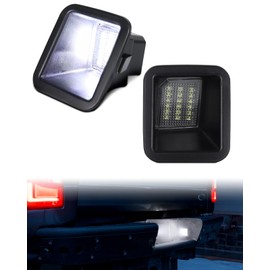 F250 LED License Plate Light Assembly Compatible with 2017-2024 Ford F250 F350 F450 Super Duty Pickup Truck Tag Light Clear Lens, 6000K White