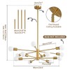 KAISITE Modern Sputnik Chandelier Ceiling Light Fixture 12-Light Gold Chandelier