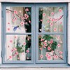 LOONELO Spring Summer Window Stickers, Peach Blossom Floral Bird Wall