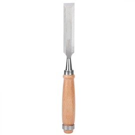 Cr-V 20mm Wood Chisel, Chrome Vanadium Alloy Steel Flat Chisel Carpentry Tools with Wooden Handle for Woodworking