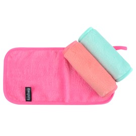 KinHwa Microfiber Makeup Remover Cloths Flannel Face Cloth Reusable Face Towel Soft Facial Wash Cloth for Skin Care 15x30 cm 3 Pack