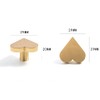 DAPANIY Heart Brass Knobs, Brushed Gold Cabinet Knobs Heart Shape