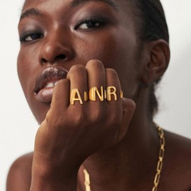 Gold Inital Rings for Women, GoldChic Jewelry Women's L Alphabet Letter Rings Chunky Statement Ring for Rapper