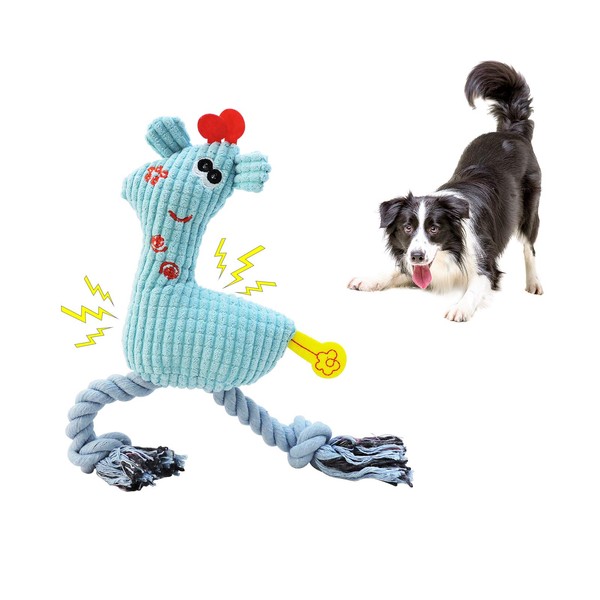Andiker Squeaky Dog Toy, Durable Plush Rope Toy for Pets, Soft Puppy Chew Toy for Dog Companion, Interactive Dog Training Toy for Small Dogs Puppy Toy