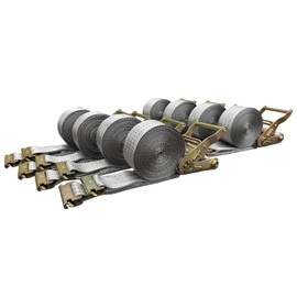 Falcon Cargo 2" X 22' E-Track Ratchet Strap (8PK) - 1460LB WLL - Heavy Duty, Flatbed, Truck Tie-Downs