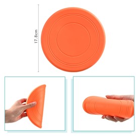 XUBX 7 Pieces Dog Flying Disc, Pet frisbee, Flying Disc Dog Toy, Frisbees for Dogs, Natural Rubber Floating Flying Saucer, Bite resistant Frisbee Training tossing toys pet toy, Training Toys