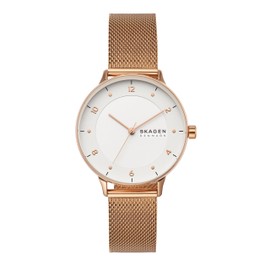 Skagen RIIS SKW2918 Women's Watch, Pink Gold, gold, Bracelet Type