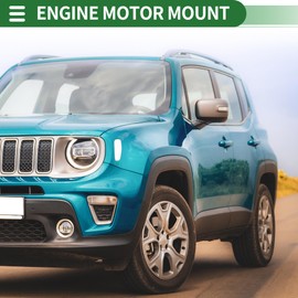 Motoforti Engine Motor Mount, Engine Mount Rear, for Jeep Cherokee 2.4L 2014-2018, No.68157441AD, Silver Tone