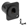 QIANRENON RJ11/RJ9 4P4C Panel Mount Feed-Through Connector CAT3 RJ9 Female-to-Female