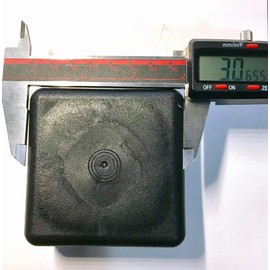 (Pack of 2) 3" X 3" - 80 X 80 MM (OD) Square Plastic Plugs | 6-11 Ga - (for ID 2.594" - 2.76") Flexible Ridges n Side Walls | Heavy Duty Impact Resistant Design LDPE Black Tubing Plugs