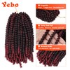 4 pack spring twist crochet braiding hair Ombre Colors Synthetic