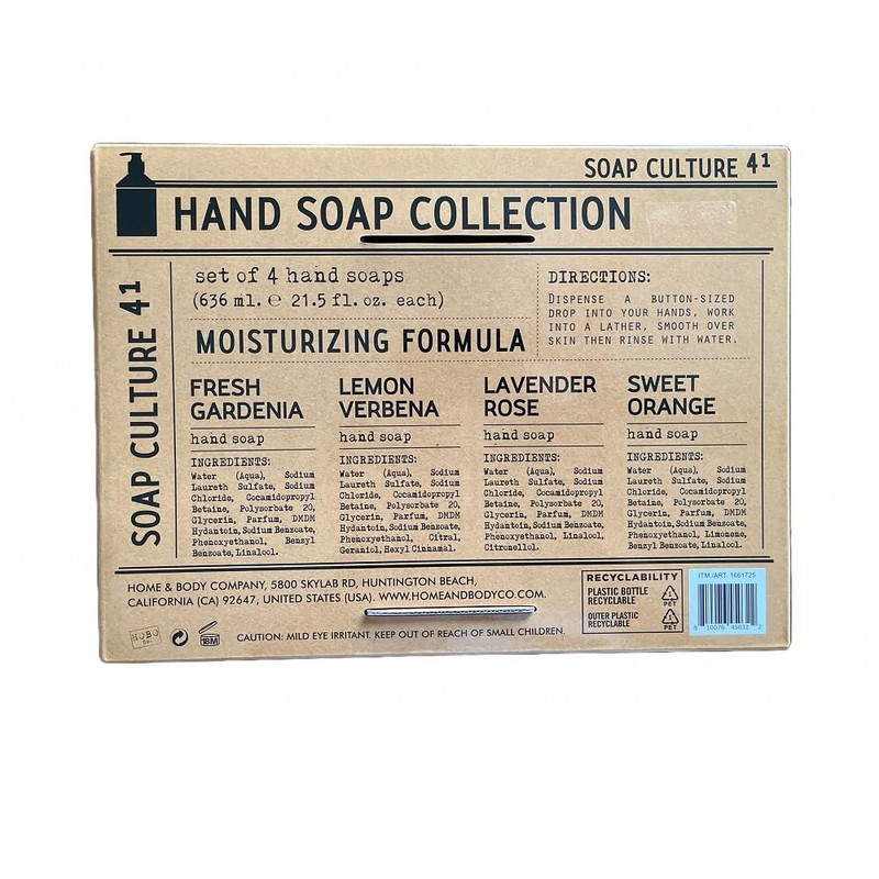Soap Culture41 - Hand Soap Collection. Gift set of 4