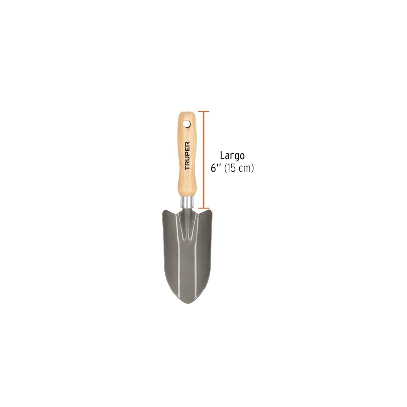 Truper GTS-SH, Cuchara para jardín, 6", acero de carbono