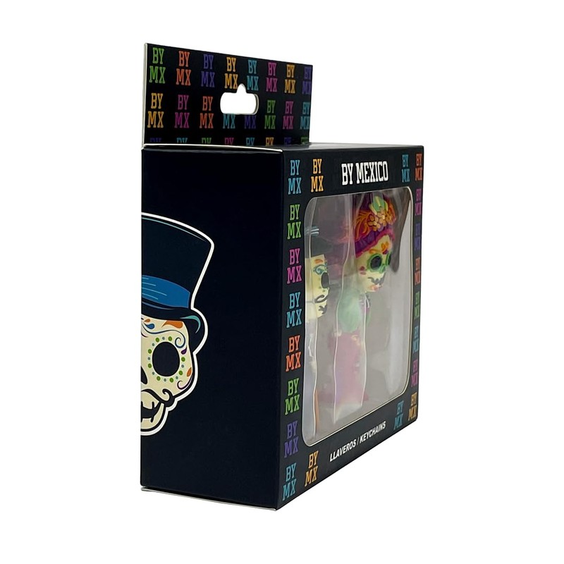 By Mexico Dúo De Llaveros 3D, Catrina Felisa/Catrín Florencio