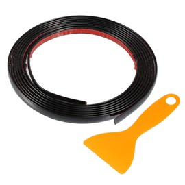 TUCKBOLD Car Truck Window Trim Strip 5/16" 8mm Width 10Ft 300cm Self Adhesive Scratch-Proof | Universal Exterior Interior Bumper Door Body Side Decorative Sticker Gloss Black 1 Set