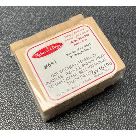 Melissa & Doug Wooden Track Bundle of Six 2" Straight Track #691