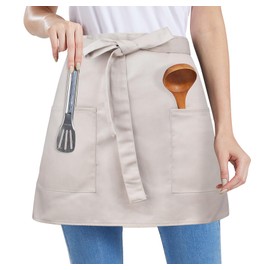 Nanxson(TM) new multi color unisex short bistro apron hotel chef apron AL8029 (Beige)